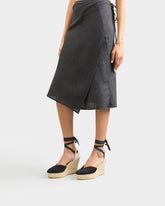 Suede Heart-Shaped Wedge Espadrilles | 
