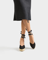 Suede Heart-Shaped Wedge Espadrilles - Wedge Espadrilles | 