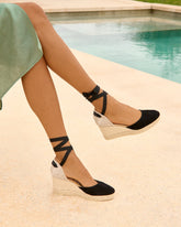 Soft Suede Low Wedge Espadrilles - Women's Collection|Private Sale | 
