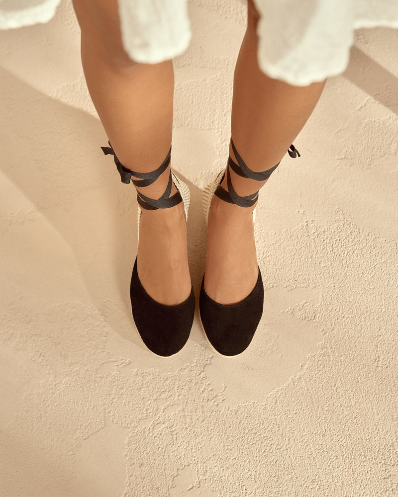 Wedge Sandals Low - Black