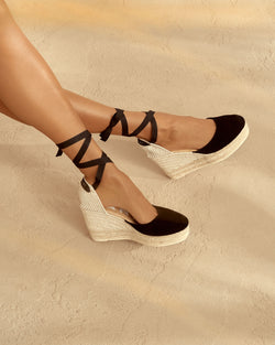 Wedge Sandals - Hamptons - Black