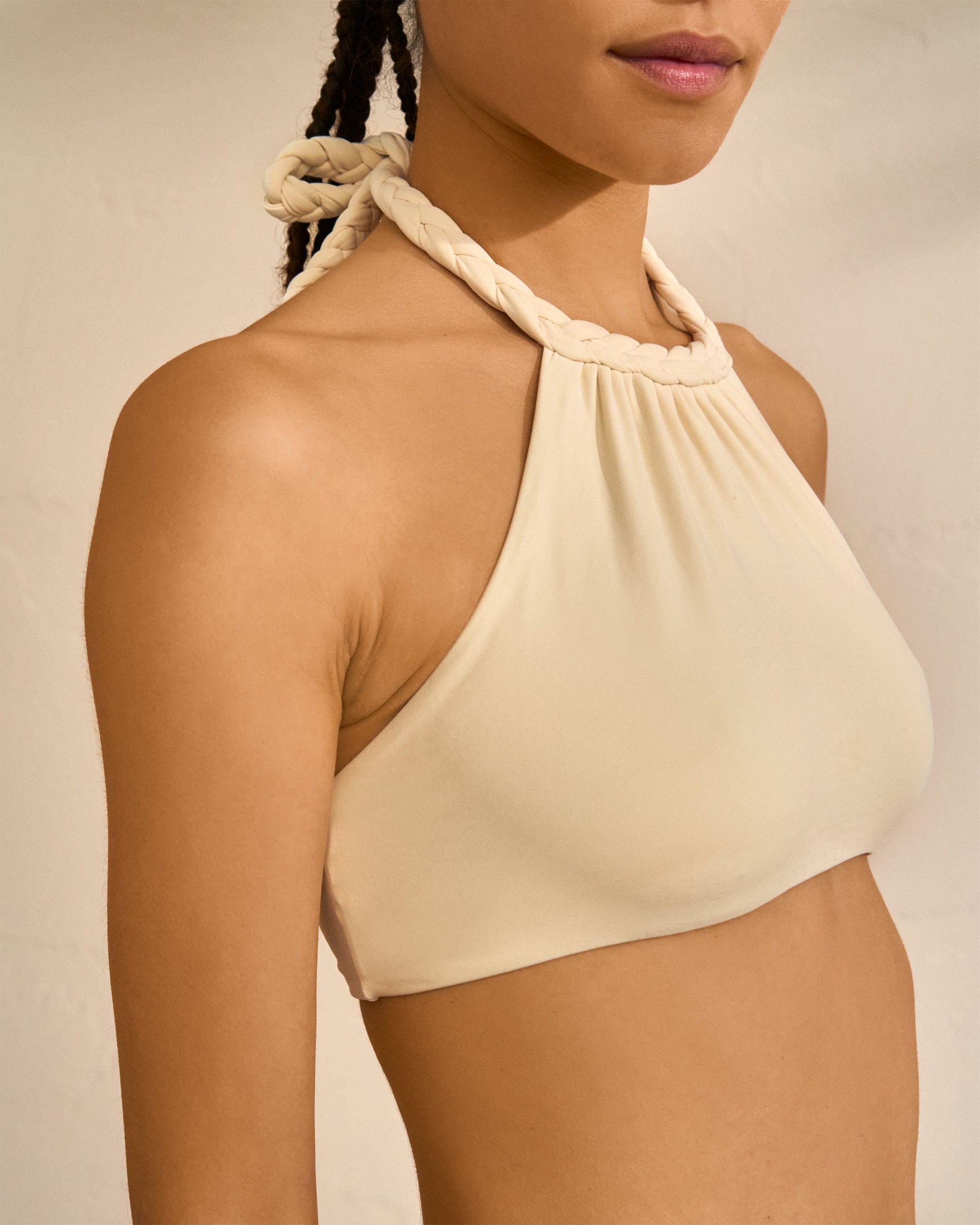 Braid Halterneck Bikini - Ivory