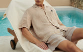 Washed Linen Havana<br />Camp-Collar Shirt - Cyber Monday Men Clothing | 