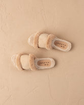 Suede With Faux Fur Flat Sandals - Summer Holiday Promo | 