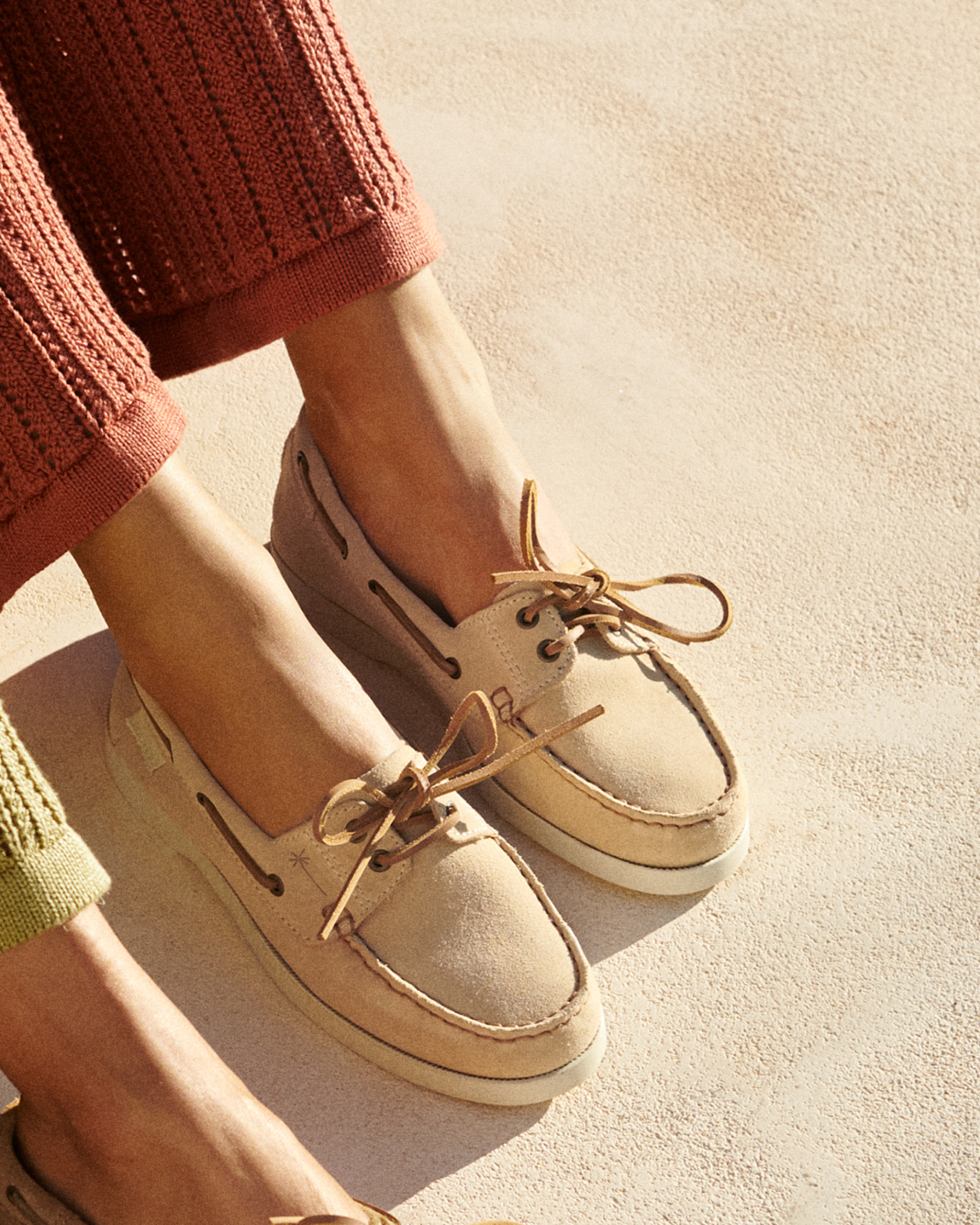 Manebí Suede Boat-Shoes - Hamptons Champagne Beige