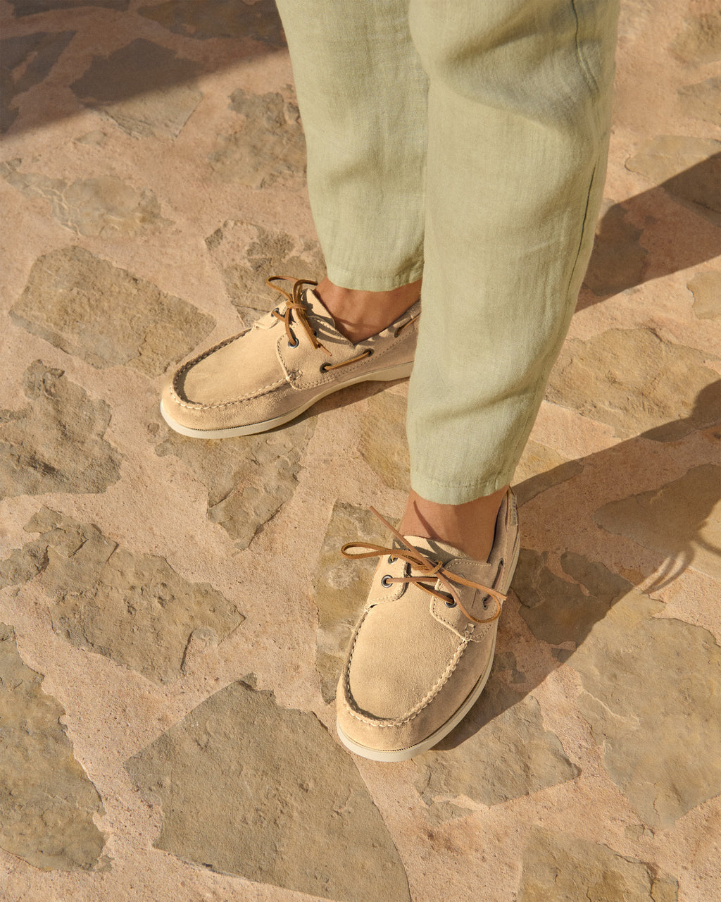 Suede Boat-Shoes - Hamptons Champagne Beige
