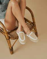 Suede Mules With Faux Fur - Women's Shoes | 