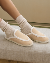 Suede Mules With Faux Fur - Summer Holiday Promo | 