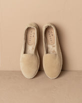 Suede With Faux Fur Flat Espadrilles With Fur | 