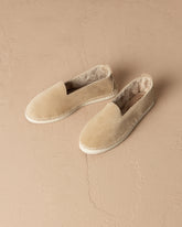 Suede With Faux Fur Flat Espadrilles With Fur - Women's Collection | 