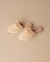 Suede With Faux Fur Slippers With Fur - FAUX FUR FOR EVERYONE | 