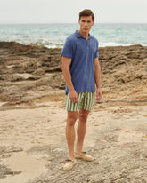 Printed Macro Stripes Swim Shorts - Men's Swimwear | 