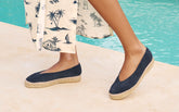 Suede Ballet Flat Espadrilles - Summer Sale|Women's Shoes | 