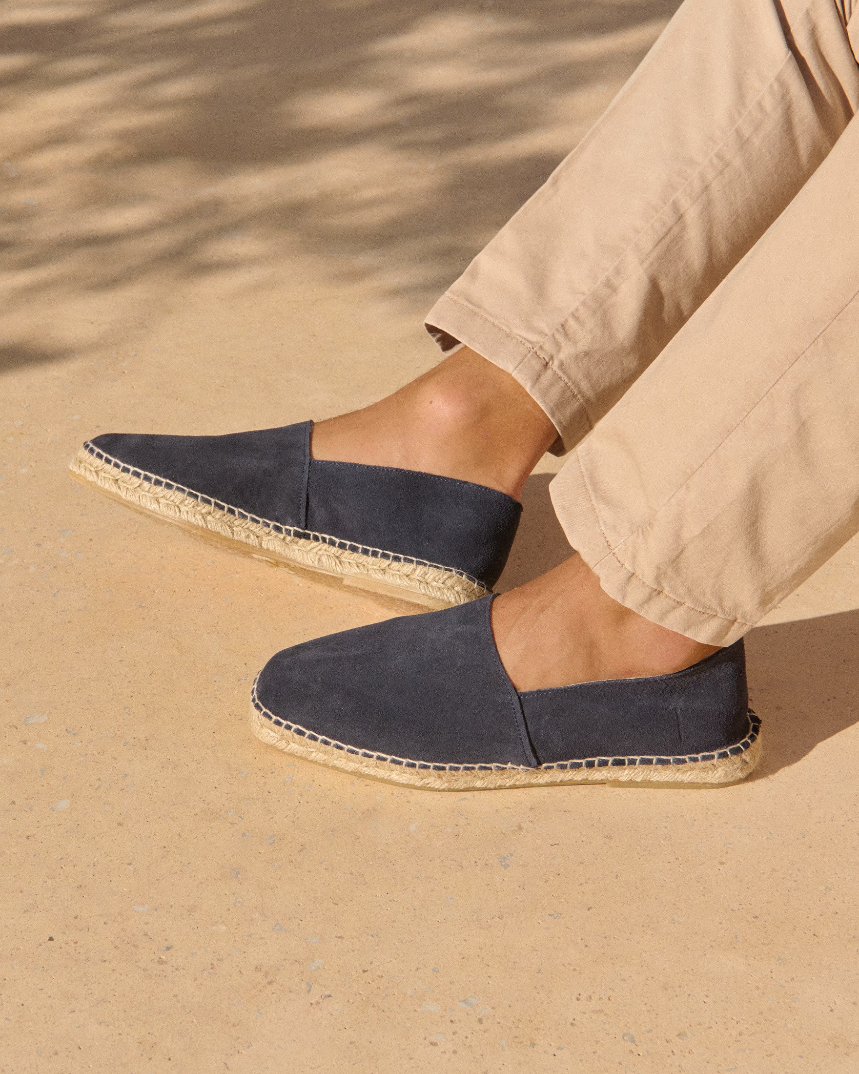 Manebí Suede Square Toe Espadrilles - Hamptons Patriot Blue