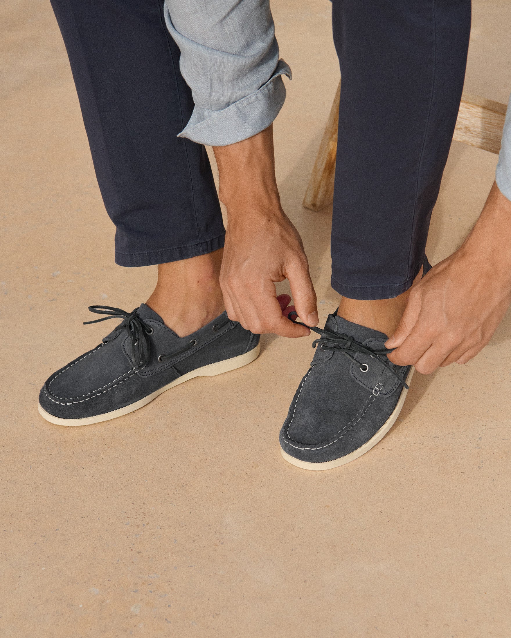 Manebí Suede Boat-Shoes - Hamptons Patriot Blue