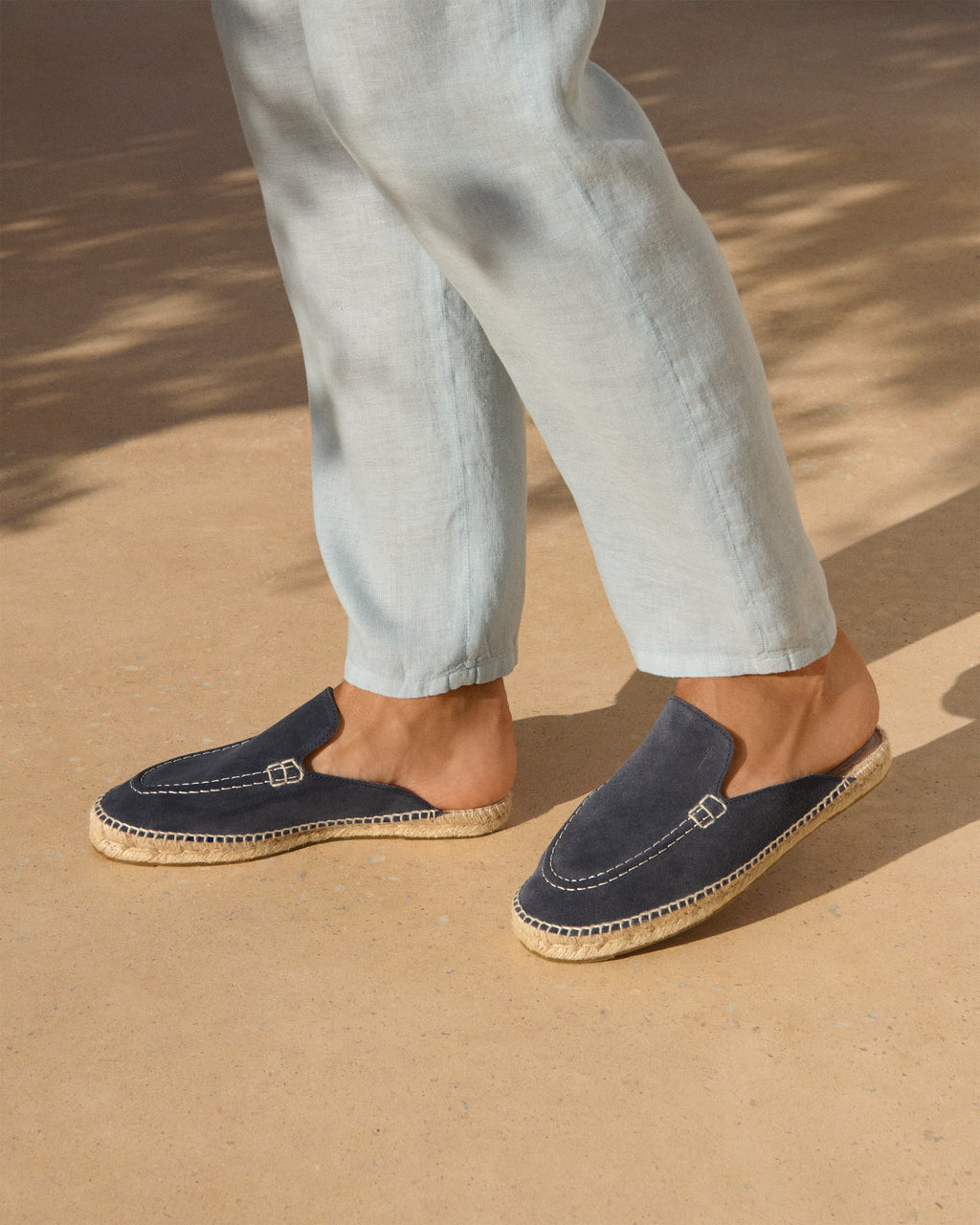 Suede Traveler Loafers Mules - Hamptons Patriot Blue