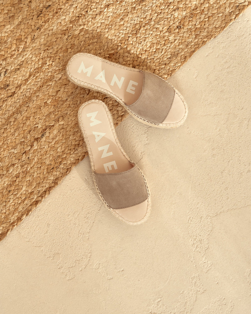 Suede Double Sole Slides - Coco Brown