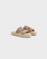 Suede Double Sole<br />Two Bands Sandals - Women’s Sandals | 
