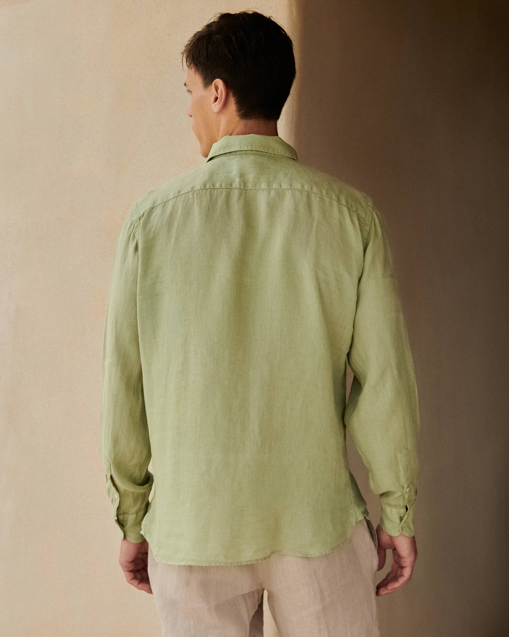 Linen Panama Shirt - Sage