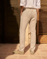 Washed Linen Venice Trousers - Men's Collection | 