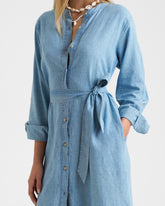 Abito Serene in Chambray Misto Lino - Abiti | 