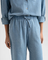 Linen Blend Chambray Belem Trousers - Women’s Pants & Shorts | 