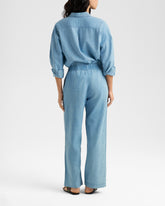 Pantaloni Belem in Chambray misto Lino  | 
