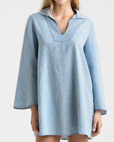 Linen Blend Chambray Cabo Dress - Women’s Clothing | 