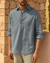 Lenim: Linen Denim<br />Nassau Polo Shirt - Men's Clothing | 