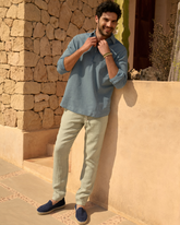 Lenim: Linen Denim<br />Nassau Polo Shirt | 