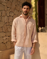 Washed Linen Panama Shirt - Men's Collection | 