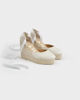Satin Wedge Espadrilles - Love Bridal Collection | 
