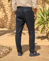 Woven Linen Santa Barbara Trousers - Men's Collection | 