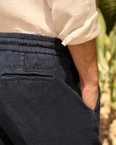 Woven Linen Santa Barbara Trousers - Men's Collection | 