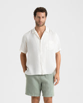 Washed Linen Havana Camp-Collar Shirt - New Arrivals | Men's Clothing | 