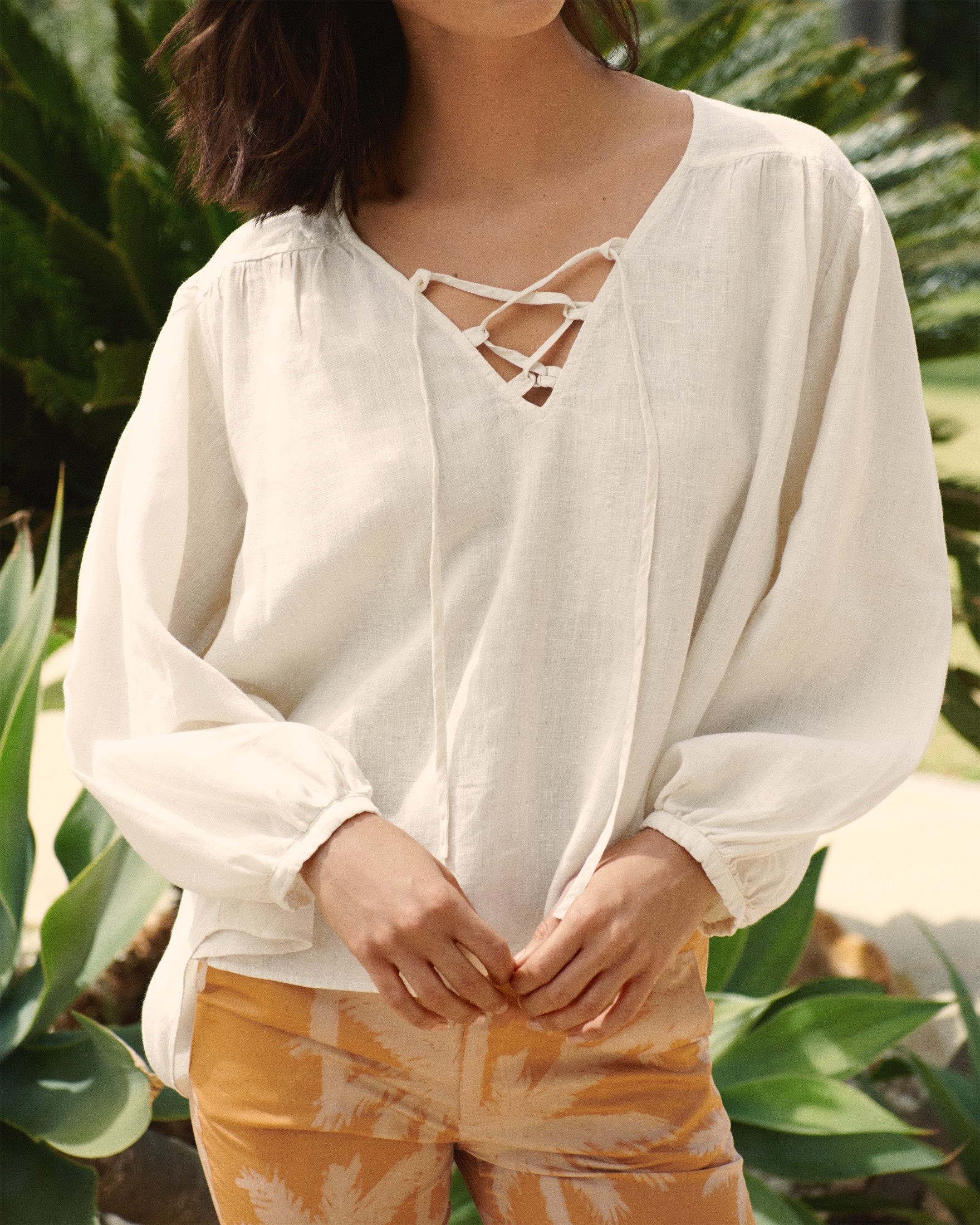 Manebí Linen Varadero Shirt - Eggnog