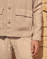 Linen Sahara Over Jacket - Men's Collection | 