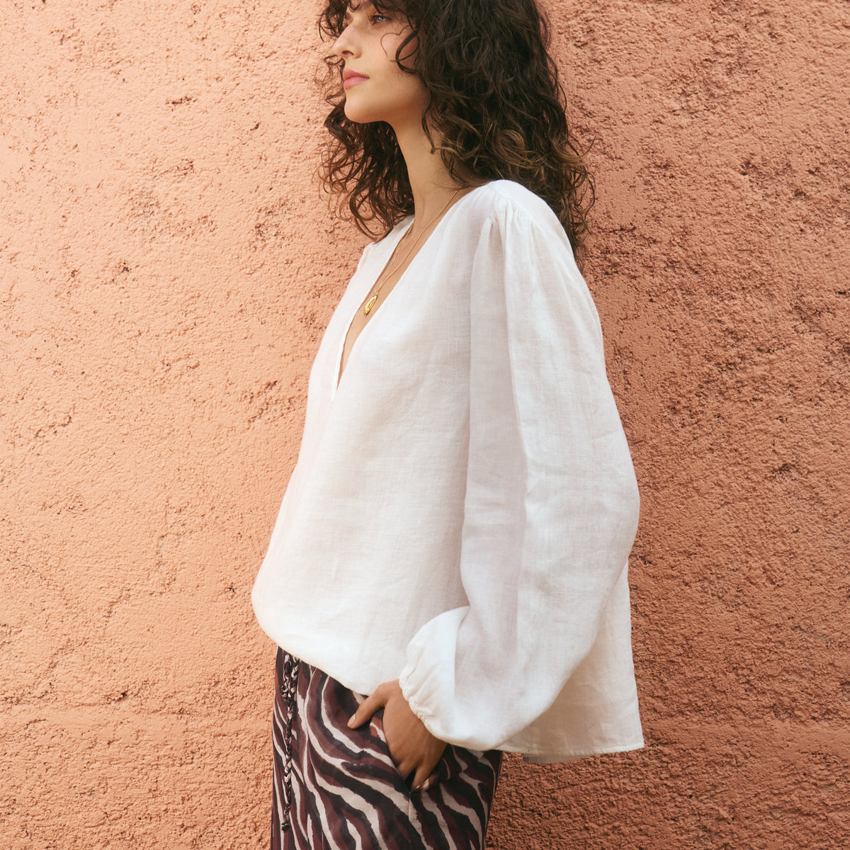 Manebí | Linen Paros Shirt - Shell White