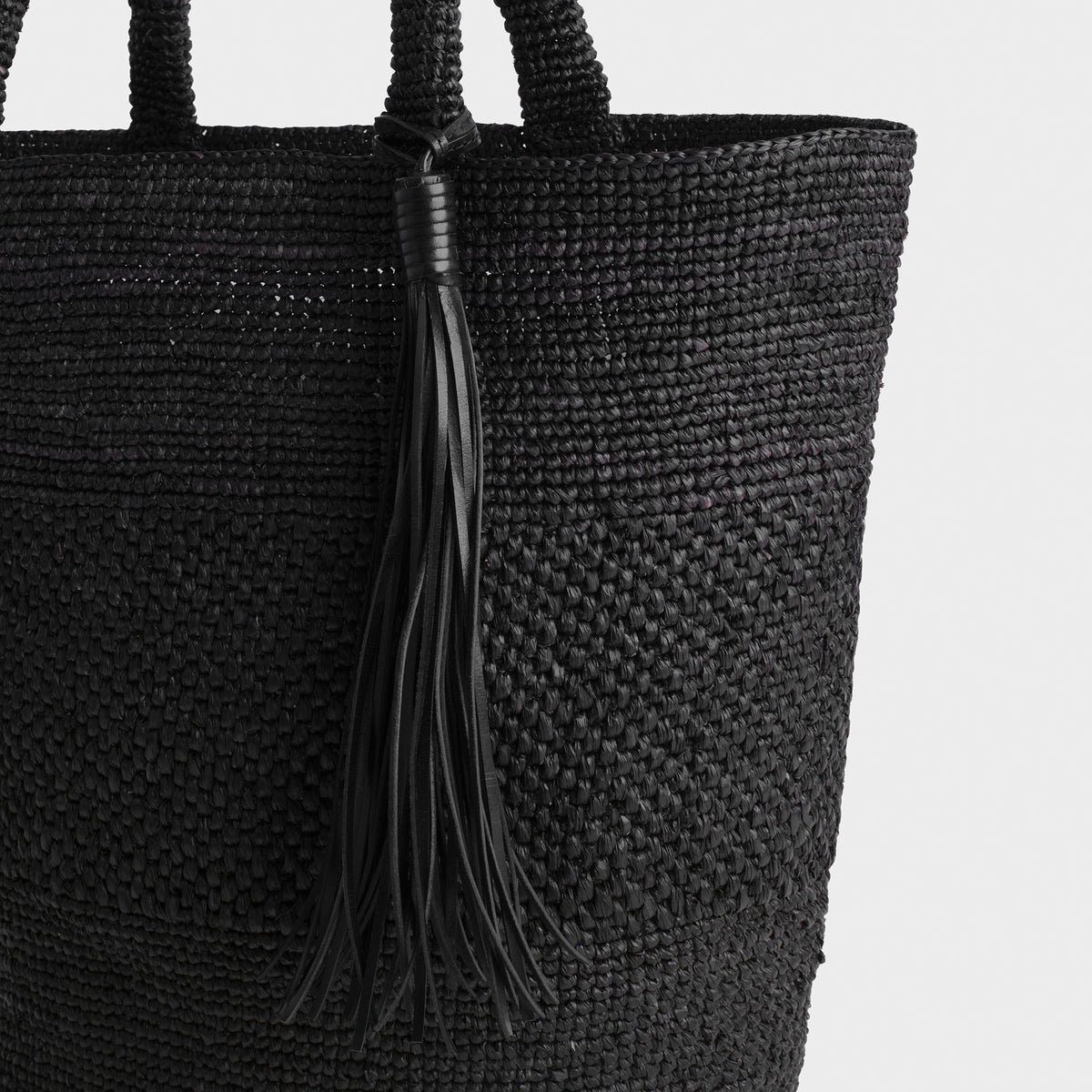 George Raffia Bag Black | Alex Rivière x Manebí