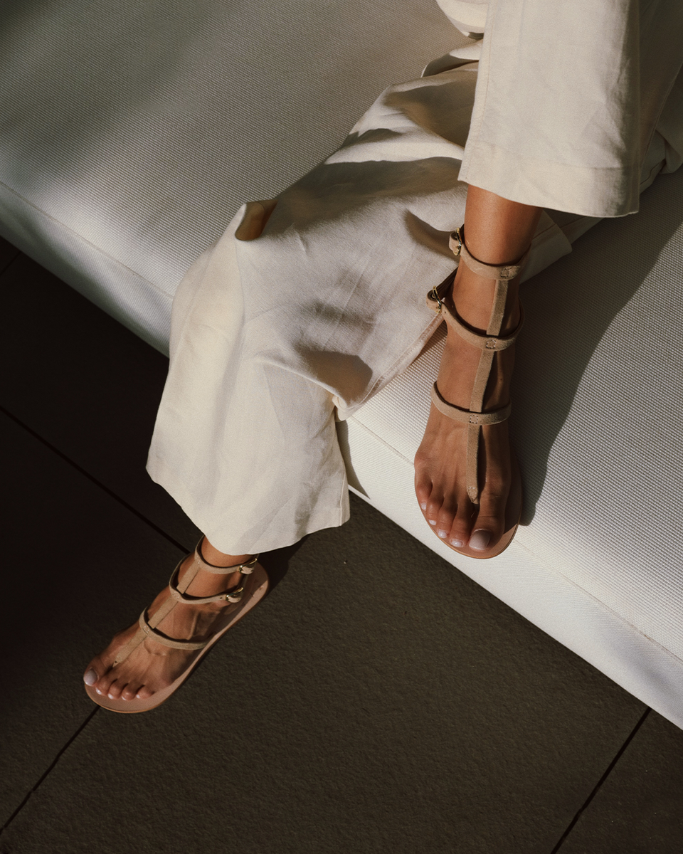 Manebí | Gladiator Two Belts Leather Sandals-Alex Rivière X Manebí ...