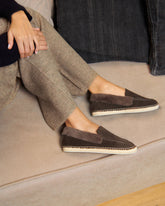 Suede With Faux Fur Loafers Espadrilles - Summer Holiday Promo | 