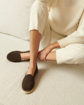 Suede With Faux Fur Flat Espadrilles With Fur | 