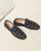 Wool Tartan With Faux Fur Loafers Espadrilles - SPRING PROMO|MEN’S SHOES | 