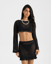 Cotton Crochet Elba Skirt - Women’s Clothing | 