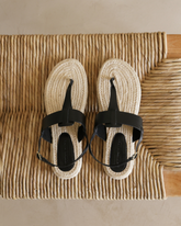 Sophia Leather & Jute<br />Thong Sandals | 