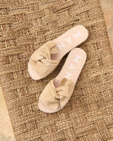 Soft Suede Sandals With Knot - Women’s Sandals | 
