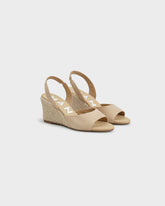Espadrillas con Zeppa Bassa in Suede Morbido con Slingback - Espadrillas con Zeppa | 