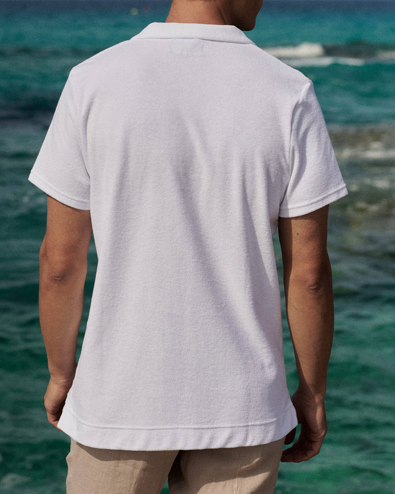 Arno Polo Shirt - Made in Portugal - White Terry Cotton