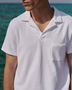Arno Polo Shirt - Made in Portugal - White Terry Cotton