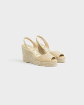 Espadrillas con Zeppa e Cinturino in Pelle Scamosciata - Espadrillas con Zeppa | 